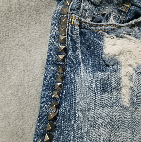 Vintage Havana Studded Denim Skirt - Picture 3 of 4